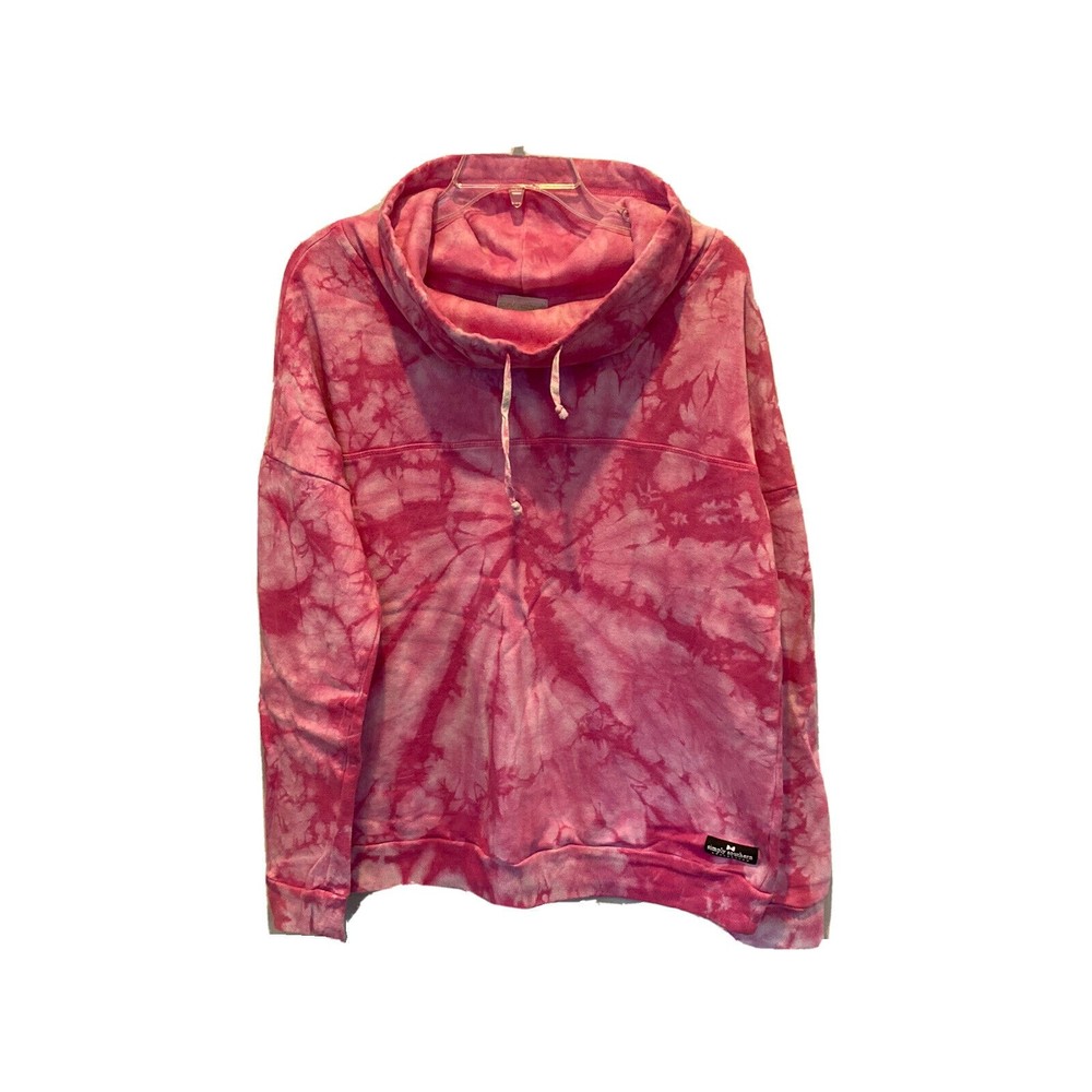 Simply Southern Women's Size Large Sweatshirt Cowl Neck Pink Tie Dye
